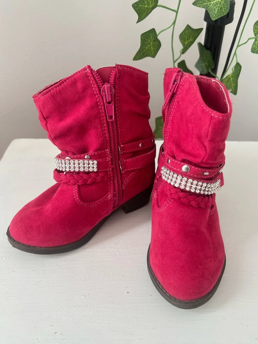 Piper Hot Pink Girls Ankle Boots